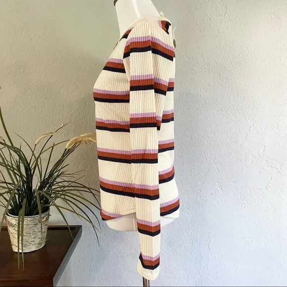 NWT Blu Pepper Day to Day V-neck Ribbed Sweater - Picture 3 of 13